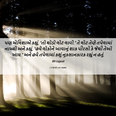 Picture 06 - 2 રાજાઓ 4:41 GUJIRV - પણ એલિશાએ કહ્યું, - Bible Verse Picture