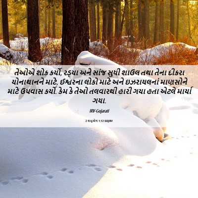 Picture 06 - 2 શમુએલ 1:12 GUJIRV - તેઓએ શોક કર્યો, - Bible Verse Picture