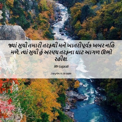 Picture 06 - 2 શમુએલ 15:28 GUJIRV - જ્યાં સુધી તમારી - Bible Verse Picture