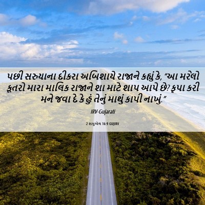 Picture 06 - 2 શમુએલ 16:9 GUJIRV - પછી સરુયાના દીકરા - Bible Verse Picture