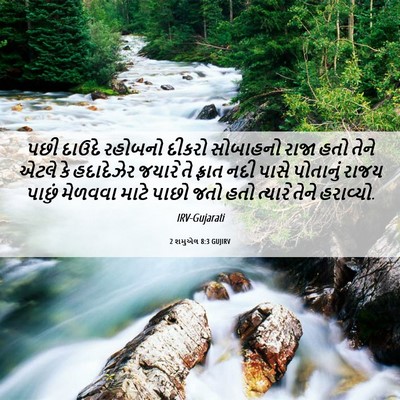 Picture 06 - 2 શમુએલ 8:3 GUJIRV - પછી દાઉદે રહોબનો - Bible Verse Picture