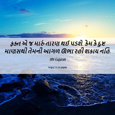Picture 06 - અયૂબ 13:16 GUJIRV - ફક્ત એ જ મારું તારણ - Bible Verse Picture