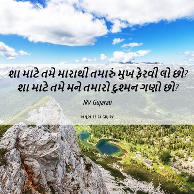 Picture 06 - અયૂબ 13:24 GUJIRV - શા માટે તમે મારાથી - Bible Verse Picture