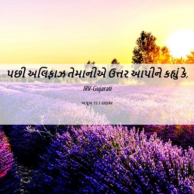 Picture 06 - અયૂબ 15:1 GUJIRV - પછી અલિફાઝ - Bible Verse Picture