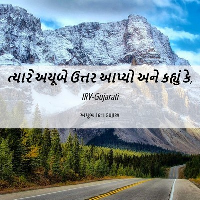 Picture 06 - અયૂબ 16:1 GUJIRV - ત્યારે અયૂબે - Bible Verse Picture