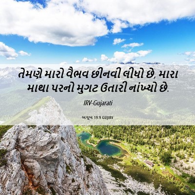 Picture 06 - અયૂબ 19:9 GUJIRV - તેમણે મારો વૈભવ - Bible Verse Picture