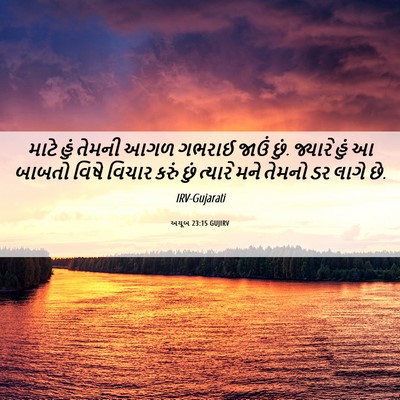 Picture 06 - અયૂબ 23:15 GUJIRV - માટે હું તેમની આગળ - Bible Verse Picture