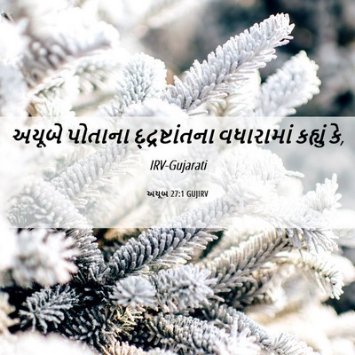 Picture 06 - અયૂબ 27:1 GUJIRV - અયૂબે પોતાના - Bible Verse Picture