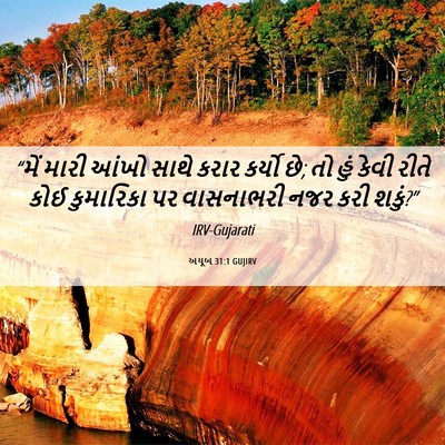 Picture 06 - અયૂબ 31:1 GUJIRV - “મેં મારી આંખો - Bible Verse Picture