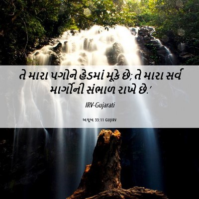 Picture 06 - અયૂબ 33:11 GUJIRV - તે મારા પગોને - Bible Verse Picture