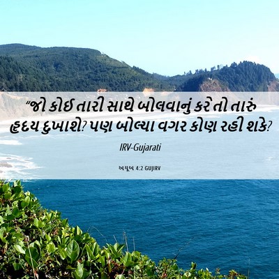 Picture 06 - અયૂબ 4:2 GUJIRV - “જો કોઈ તારી સાથે - Bible Verse Picture