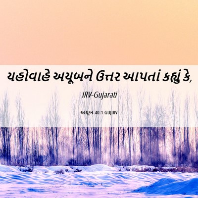 Picture 06 - અયૂબ 40:1 GUJIRV - યહોવાહે અયૂબને - Bible Verse Picture