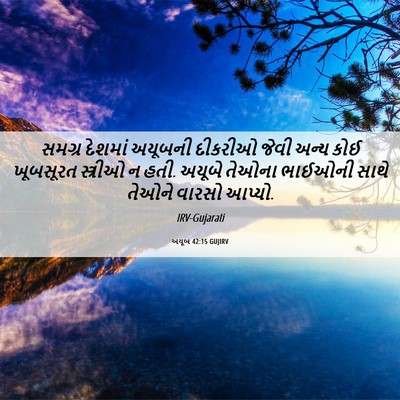 Picture 06 - અયૂબ 42:15 GUJIRV - સમગ્ર દેશમાં - Bible Verse Picture