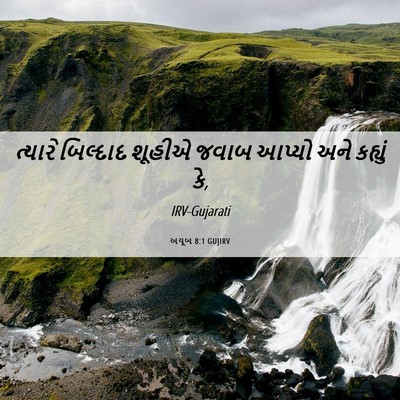 Picture 06 - અયૂબ 8:1 GUJIRV - ત્યારે બિલ્દાદ - Bible Verse Picture