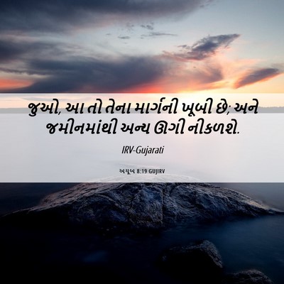 Picture 06 - અયૂબ 8:19 GUJIRV - જુઓ, આ તો તેના - Bible Verse Picture