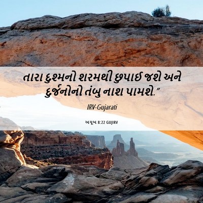 Picture 06 - અયૂબ 8:22 GUJIRV - તારા દુશ્મનો - Bible Verse Picture