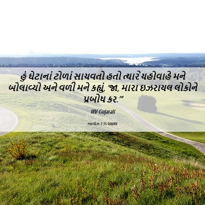 Picture 06 - આમોસ 7:15 GUJIRV - હું ઘેટાનાં ટોળાં - Bible Verse Picture