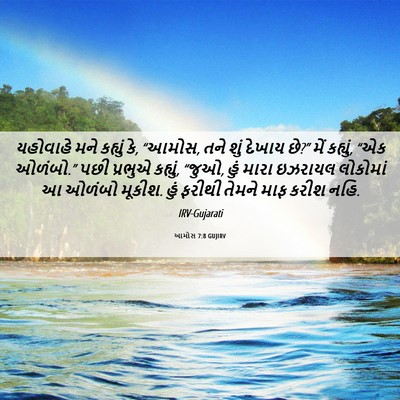 Picture 06 - આમોસ 7:8 GUJIRV - યહોવાહે મને - Bible Verse Picture