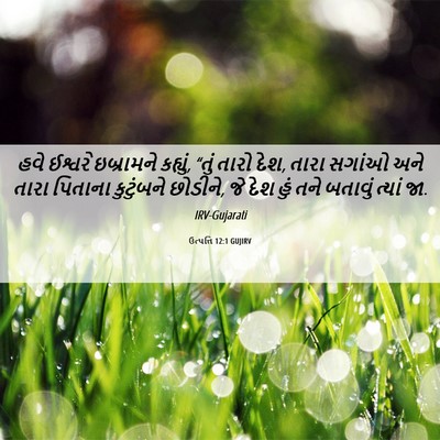 Picture 06 - ઉત્પત્તિ 12:1 GUJIRV - હવે ઈશ્વરે - Bible Verse Picture