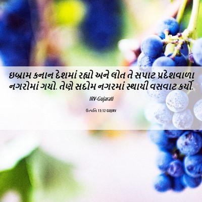 Picture 06 - ઉત્પત્તિ 13:12 GUJIRV - ઇબ્રામ કનાન - Bible Verse Picture