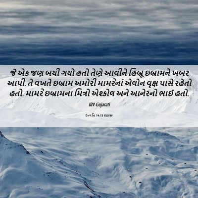 Picture 06 - ઉત્પત્તિ 14:13 GUJIRV - જે એક જણ બચી ગયો - Bible Verse Picture
