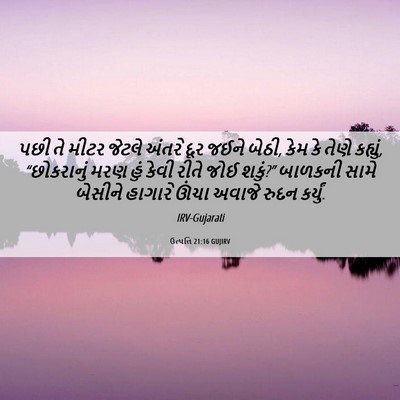 Picture 06 - ઉત્પત્તિ 21:16 GUJIRV - પછી તે મીટર જેટલે - Bible Verse Picture