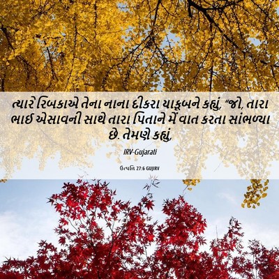 Picture 06 - ઉત્પત્તિ 27:6 GUJIRV - ત્યારે રિબકાએ - Bible Verse Picture