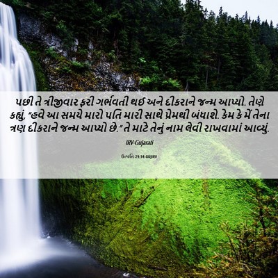 Picture 06 - ઉત્પત્તિ 29:34 GUJIRV - પછી તે ત્રીજીવાર - Bible Verse Picture