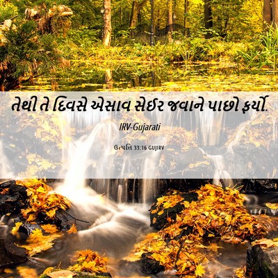 Picture 06 - ઉત્પત્તિ 33:16 GUJIRV - તેથી તે દિવસે એસાવ - Bible Verse Picture