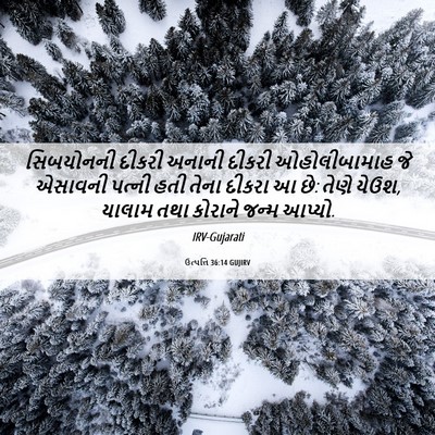 Picture 06 - ઉત્પત્તિ 36:14 GUJIRV - સિબયોનની દીકરી - Bible Verse Picture