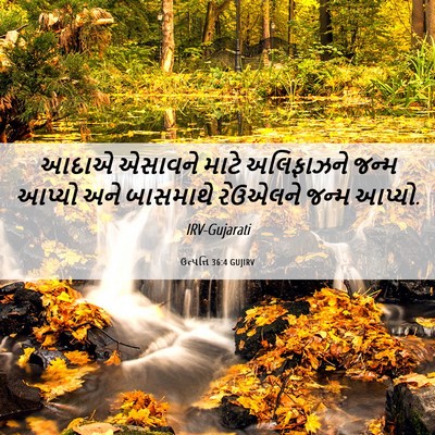 Picture 06 - ઉત્પત્તિ 36:4 GUJIRV - આદાએ એસાવને માટે - Bible Verse Picture