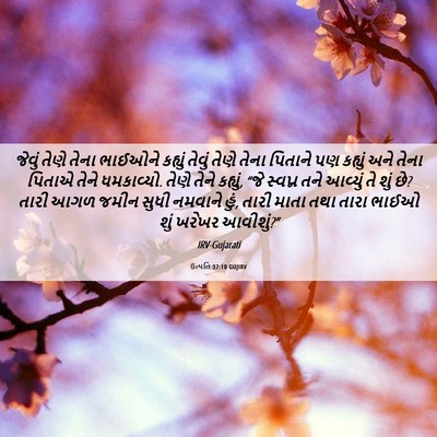 Picture 06 - ઉત્પત્તિ 37:10 GUJIRV - જેવું તેણે તેના - Bible Verse Picture