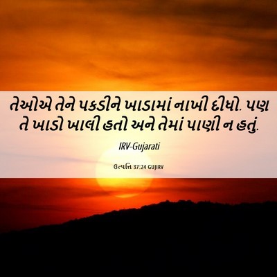 Picture 06 - ઉત્પત્તિ 37:24 GUJIRV - તેઓએ તેને પકડીને - Bible Verse Picture