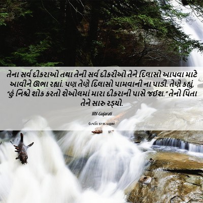 Picture 06 - ઉત્પત્તિ 37:35 GUJIRV - તેના સર્વ દીકરાઓ - Bible Verse Picture