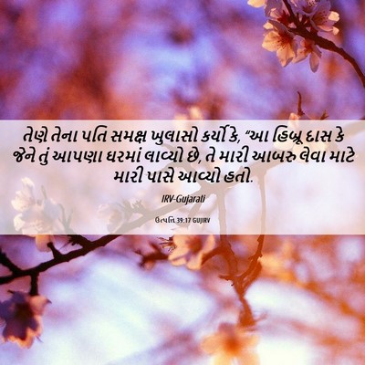 Picture 06 - ઉત્પત્તિ 39:17 GUJIRV - તેણે તેના પતિ - Bible Verse Picture