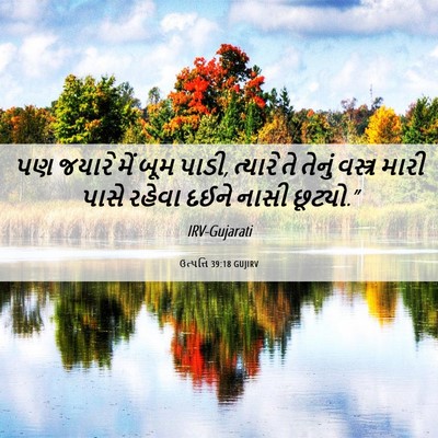 Picture 06 - ઉત્પત્તિ 39:18 GUJIRV - પણ જયારે મેં બૂમ - Bible Verse Picture