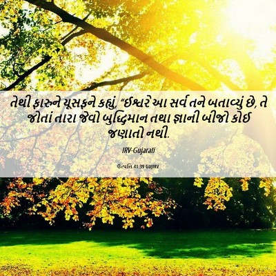 Picture 06 - ઉત્પત્તિ 41:39 GUJIRV - તેથી ફારુને - Bible Verse Picture