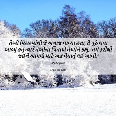 Picture 06 - ઉત્પત્તિ 43:2 GUJIRV - તેઓ મિસરમાંથી જે - Bible Verse Picture