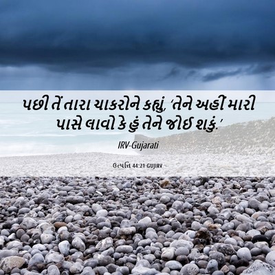 Picture 06 - ઉત્પત્તિ 44:21 GUJIRV - પછી તેં તારા - Bible Verse Picture