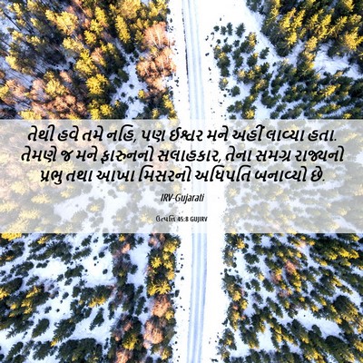 Picture 06 - ઉત્પત્તિ 45:8 GUJIRV - તેથી હવે તમે નહિ, - Bible Verse Picture