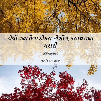 Picture 06 - ઉત્પત્તિ 46:11 GUJIRV - લેવી તથા તેના - Bible Verse Picture