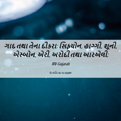 Picture 06 - ઉત્પત્તિ 46:16 GUJIRV - ગાદ તથા તેના દીકરા: - Bible Verse Picture