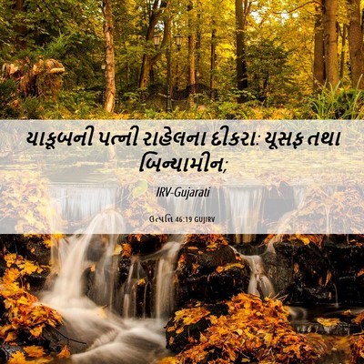 Picture 06 - ઉત્પત્તિ 46:19 GUJIRV - યાકૂબની પત્ની - Bible Verse Picture