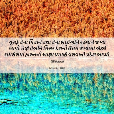 Picture 06 - ઉત્પત્તિ 47:11 GUJIRV - યૂસફે તેના પિતાને - Bible Verse Picture