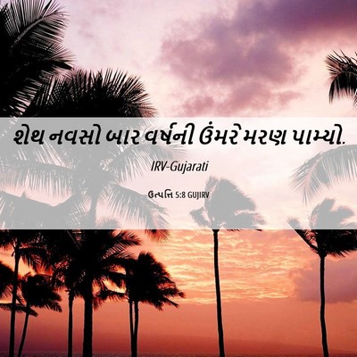 Picture 06 - ઉત્પત્તિ 5:8 GUJIRV - શેથ નવસો બાર - Bible Verse Picture