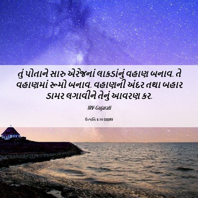 Picture 06 - ઉત્પત્તિ 6:14 GUJIRV - તું પોતાને સારુ - Bible Verse Picture