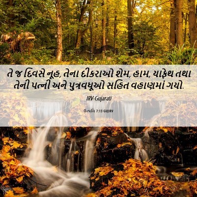 Picture 06 - ઉત્પત્તિ 7:13 GUJIRV - તે જ દિવસે નૂહ, - Bible Verse Picture