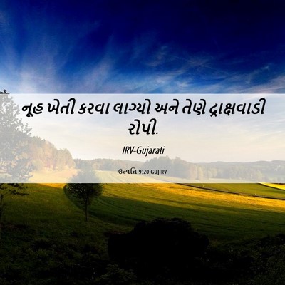 Picture 06 - ઉત્પત્તિ 9:20 GUJIRV - નૂહ ખેતી કરવા - Bible Verse Picture