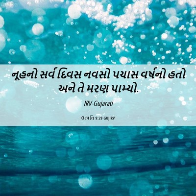Picture 06 - ઉત્પત્તિ 9:29 GUJIRV - નૂહનો સર્વ દિવસ - Bible Verse Picture