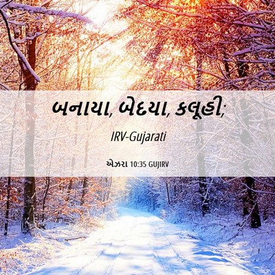 Picture 06 - એઝરા 10:35 GUJIRV - બનાયા, બેદયા, - Bible Verse Picture